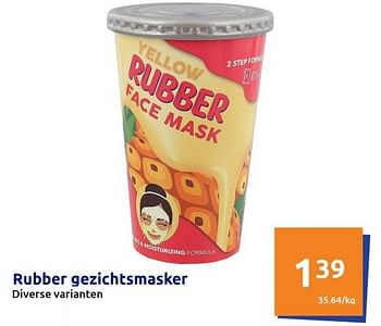 Promoties Rubber gezichtsmasker - Huismerk - Action - Geldig van 08/03/2023 tot 14/03/2023 bij Action