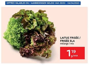 Promoties Laitue frisée - Huismerk - Alvo - Geldig van 29/03/2023 tot 04/04/2023 bij Alvo