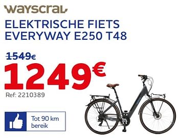 Promoties Wayscrall elektrische fiets everyway e250 t48 - Wayscrall - Geldig van 09/03/2023 tot 09/05/2023 bij Auto 5