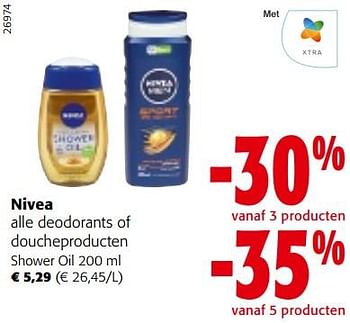 Promoties Nivea shower oil - Nivea - Geldig van 08/03/2023 tot 21/03/2023 bij Colruyt