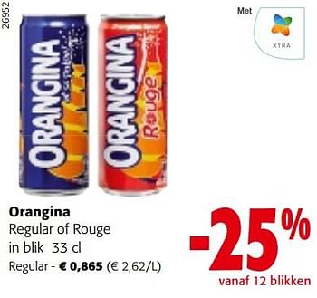 Promoties Orangina regular - Orangina - Geldig van 08/03/2023 tot 21/03/2023 bij Colruyt