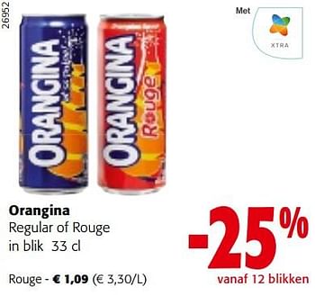 Promoties Orangina rouge - Orangina - Geldig van 08/03/2023 tot 21/03/2023 bij Colruyt