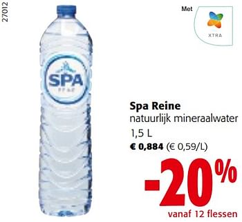 Promoties Spa reine natuurlijk mineraalwater - Spa - Geldig van 08/03/2023 tot 21/03/2023 bij Colruyt