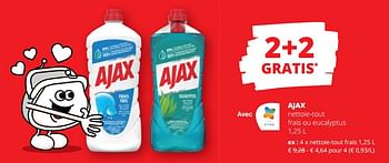 Promotions Ajax nettoie-tout frais - Ajax - Valide de 09/03/2023 à 22/03/2023 chez Spar (Colruytgroup)