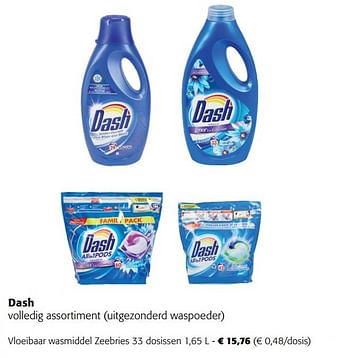 Promoties Dash vloeibaar wasmiddel zeebries - Dash - Geldig van 08/03/2023 tot 21/03/2023 bij Colruyt