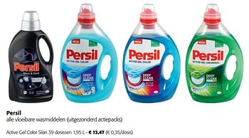 Promoties Persil vloeibare wasmiddelen active gel color silan - Persil - Geldig van 08/03/2023 tot 21/03/2023 bij Colruyt