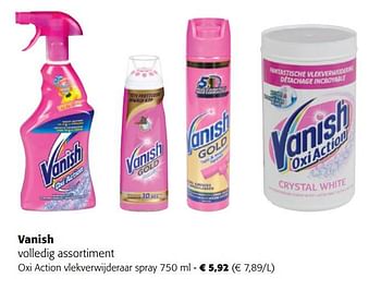 Promoties Vanish oxi action vlekverwijderaar spray - Vanish - Geldig van 08/03/2023 tot 21/03/2023 bij Colruyt
