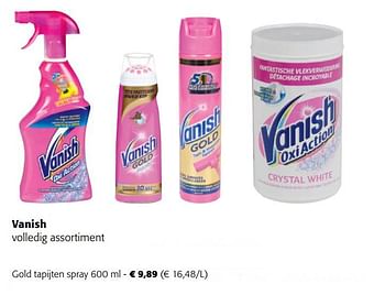 Promoties Vanish gold tapijten spray - Vanish - Geldig van 08/03/2023 tot 21/03/2023 bij Colruyt
