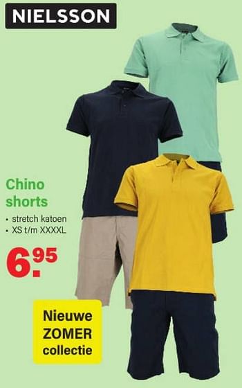 Promoties Chino shorts - Nielsson - Geldig van 13/03/2023 tot 01/04/2023 bij Van Cranenbroek