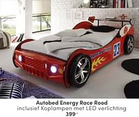Autobed energy race rood-Huismerk - Baby & Tiener Megastore