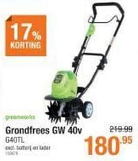 Greenworks grondfrees gw g40tl-Greenworks