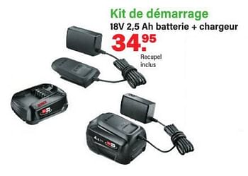 Promotions Bosch kit de démarrage 18v 2,5 ah batterie + chargeur - Bosch - Valide de 13/03/2023 à 01/04/2023 chez Van Cranenbroek