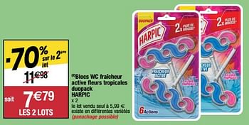 Promotions Blocs wc fraîcheur active fleurs tropicales duopack harpic - Harpic - Valide de 14/03/2023 à 19/03/2023 chez Migros