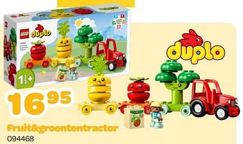 Promotions Fruit+groententractor - Lego - Valide de 13/03/2023 à 15/04/2023 chez Happyland