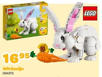 Promotions Wit konijn - Lego - Valide de 13/03/2023 à 15/04/2023 chez Happyland