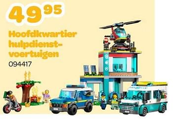Promoties Hoofdkwartier hulpdienstvoertuigen - Lego - Geldig van 13/03/2023 tot 15/04/2023 bij Happyland