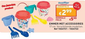 Promoties Emmer met accessoires - Ecoiffier - Geldig van 22/03/2023 tot 27/03/2023 bij Trafic