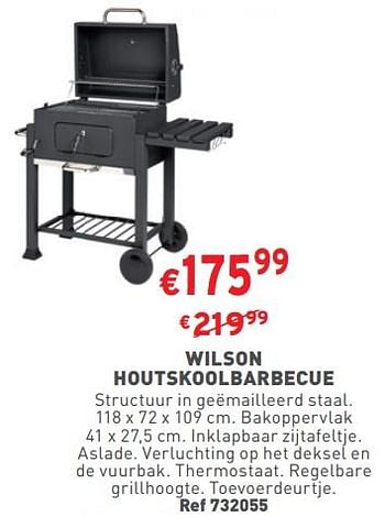 Promoties Wilson houtskoolbarbecue - Wilson - Geldig van 22/03/2023 tot 27/03/2023 bij Trafic