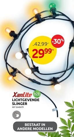 Promoties Lichtgevende slinger - Xanlite - Geldig van 15/03/2023 tot 27/03/2023 bij Brico