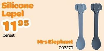 Promoties Silicone lepel mrs elephant - Trixie - Geldig van 13/03/2023 tot 15/04/2023 bij Happyland