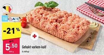 Promotions Gehakt varken-kalf - Produit maison - Aldi - Valide de 20/03/2023 à 25/03/2023 chez Aldi