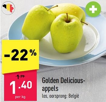 Promoties Golden deliciousappels - Huismerk - Aldi - Geldig van 20/03/2023 tot 25/03/2023 bij Aldi