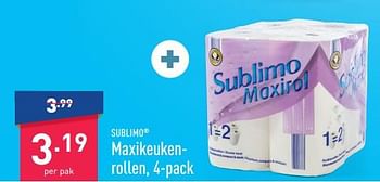 Promotions Maxikeukenrollen - Sublimo - Valide de 20/03/2023 à 31/03/2023 chez Aldi