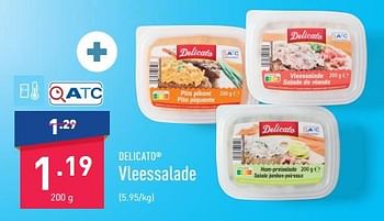 Promoties Vleessalade - DELICATO - Geldig van 20/03/2023 tot 31/03/2023 bij Aldi