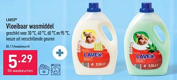 Promoties Vloeibaar wasmiddel - lavex - Geldig van 20/03/2023 tot 31/03/2023 bij Aldi