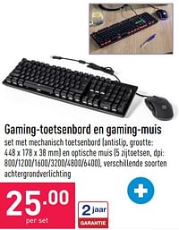 Gaming-toetsenbord en gaming-muis-Huismerk - Aldi