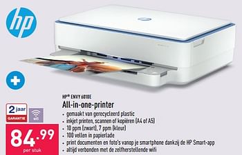 Promotions Hp envy 6010e all-in-one-printer - HP - Valide de 22/03/2023 à 31/03/2023 chez Aldi