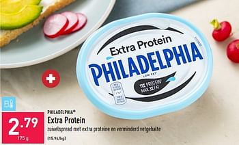Promoties Extra protein - Philadelphia - Geldig van 24/03/2023 tot 31/03/2023 bij Aldi