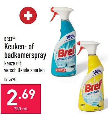 Promoties Keuken- of badkamerspray - Bref - Geldig van 24/03/2023 tot 31/03/2023 bij Aldi