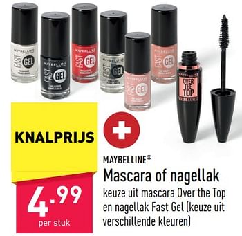 Promotions Mascara of nagellak - Maybelline - Valide de 24/03/2023 à 31/03/2023 chez Aldi
