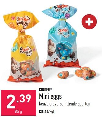 Promotions Mini eggs - Kinder - Valide de 24/03/2023 à 31/03/2023 chez Aldi