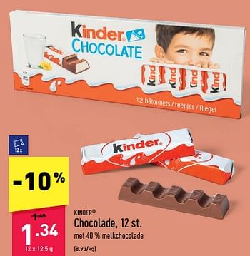 Promotions Chocolade - Kinder - Valide de 20/03/2023 à 31/03/2023 chez Aldi