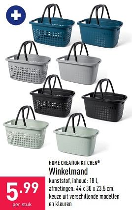 Promoties Winkelmand - Home Creation Kitchen - Geldig van 25/03/2023 tot 31/03/2023 bij Aldi