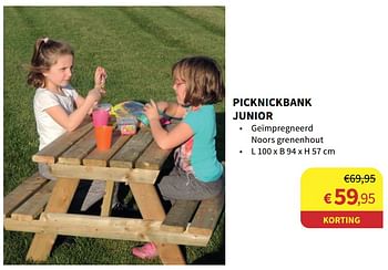 Promoties Picknickbank junior - Huismerk - Horta - Geldig van 07/03/2023 tot 08/04/2023 bij Horta