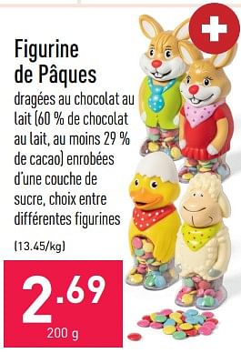 Promoties Figurine de pâques - Huismerk - Aldi - Geldig van 24/03/2023 tot 31/03/2023 bij Aldi