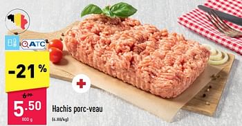 Promotions Hachis porc-veau - Produit maison - Aldi - Valide de 20/03/2023 à 25/03/2023 chez Aldi