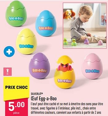 Promoties Oeuf egg-a-boo - Silverlit - Geldig van 22/03/2023 tot 31/03/2023 bij Aldi