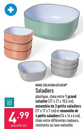 Promotions Saladiers - Home Creation Kitchen - Valide de 22/03/2023 à 31/03/2023 chez Aldi