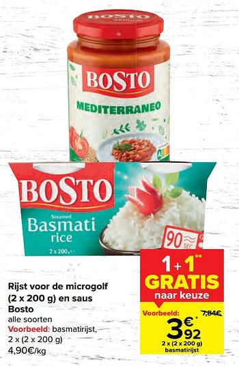 Promoties Basmatirijst - Bosto - Geldig van 15/03/2023 tot 27/03/2023 bij Carrefour