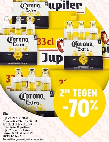 Promoties Bier corona extra - Corona - Geldig van 16/03/2023 tot 22/03/2023 bij Delhaize