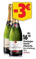 Promoties Champagne charles d’harleville brut of halfdroog - Champagne - Geldig van 15/03/2023 tot 11/04/2023 bij Smatch