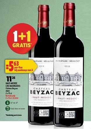 Promoties Haut-medoc cru bourgeois château beyzac - Rode wijnen - Geldig van 15/03/2023 tot 11/04/2023 bij Smatch