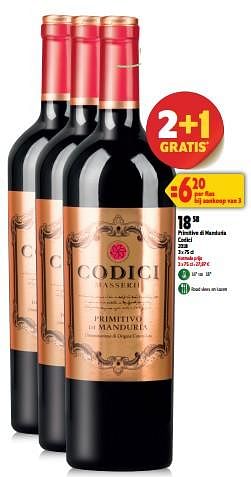 Promotions Primitivo di manduria codici - Vins rouges - Valide de 15/03/2023 à 11/04/2023 chez Smatch