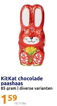 Promoties Kitkat chocolade paashaas - Nestlé - Geldig van 15/03/2023 tot 21/03/2023 bij Action