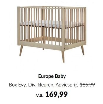 Promoties Europe baby box evy - Europe baby - Geldig van 16/03/2023 tot 10/04/2023 bij BabyPark