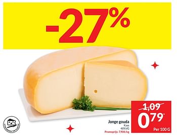 Promoties Jonge gouda kaas - Huismerk - Intermarche - Geldig van 21/03/2023 tot 26/03/2023 bij Intermarche